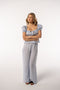 Top Carmen vichy baby blue
