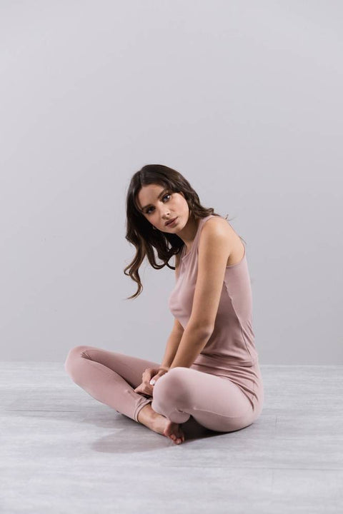 Tank top przygaszony róż