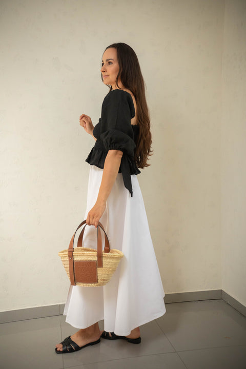 Anna black embroidery