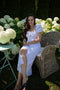 Carmen midi white flowers