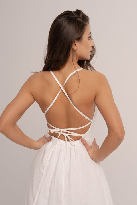 Zoe midi white