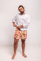 Men's Peach Flowers Bermuda Shorts