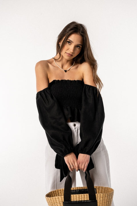 Top Nessa czarny