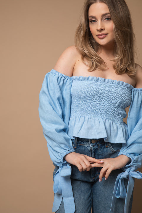 Top Nessa baby blue